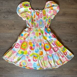 Hayden Girls Multicolor Swirl Kids Dress